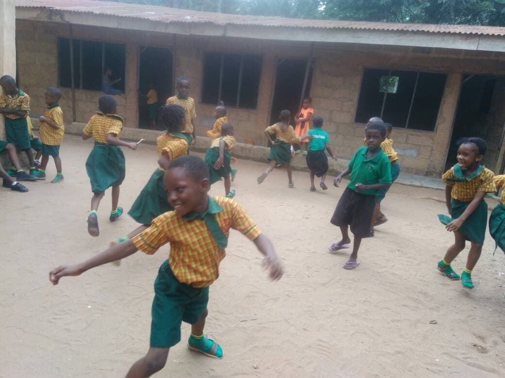Children playing outside