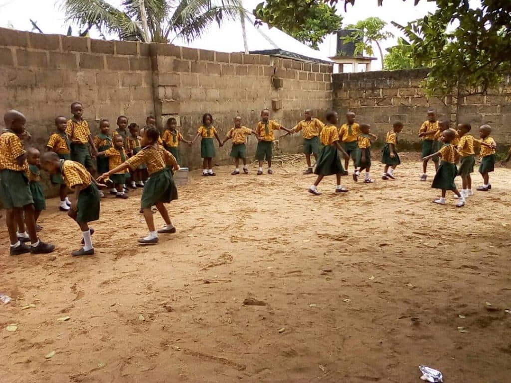 Children playing in sand